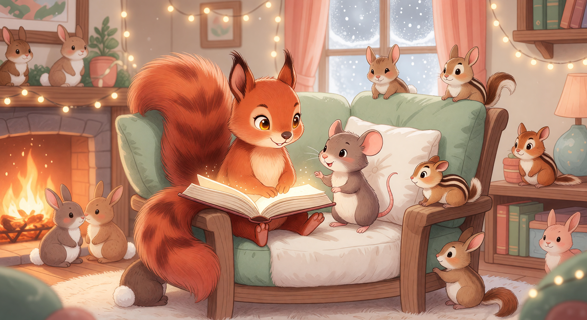 Maple the Shy Squirrel's First Snow Day 🐿️ Bedtime Story for Kids 3-6 | Courage