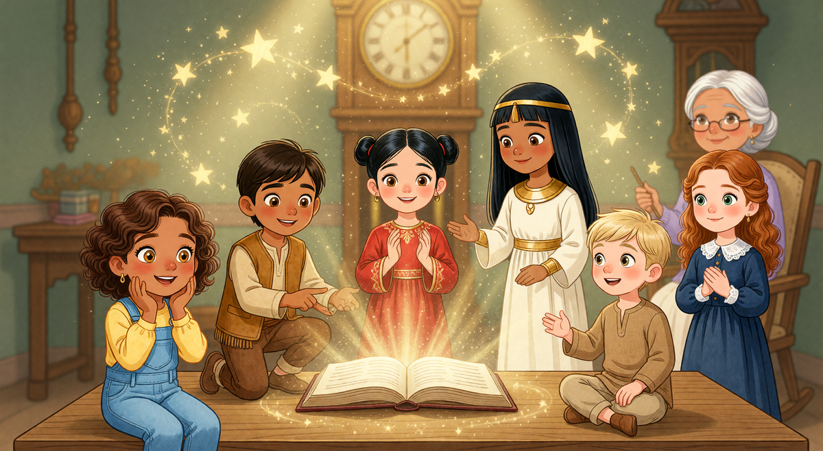 Cuento para Dormir de Viaje Mágico en el Tiempo | Aventura de Historia para Niños de 6-10 Años