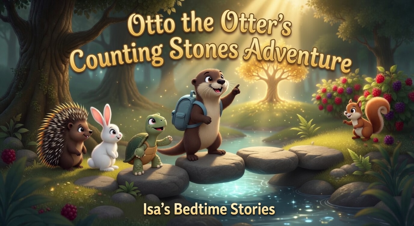 Otto the Otter's Counting Adventure | Math Bedtime Story for Kids 3-6