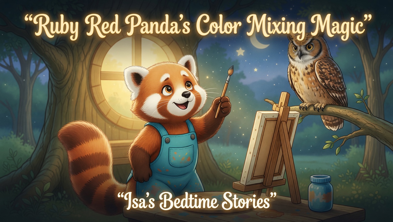 La magia de la mezcla de colores de Ruby Red Panda