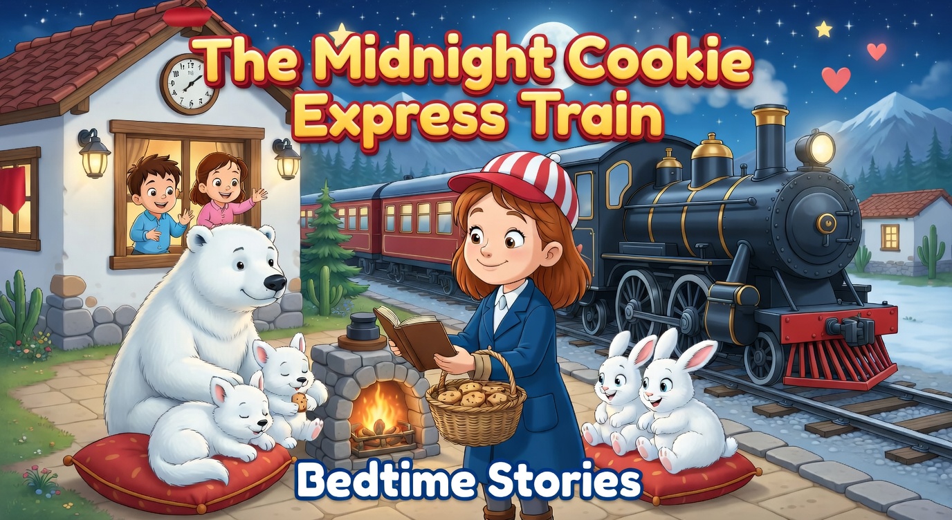 The Midnight Cookie Express Train ✨ Magical Bedtime Story for Kids 3-6