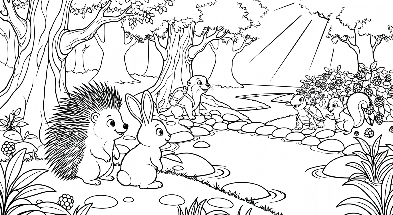 La Aventura de Contar de Otto la Nutria | Cuento Matemático para Dormir para Niños de 3-6 Años preview 3