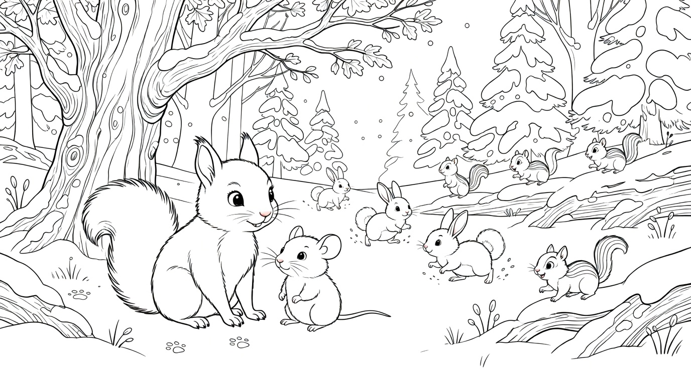 El Primer Día de Nieve de Maple la Ardilla Tímida  Cuento para Dormir para Niños de 3-6 Años | Coraje preview 3