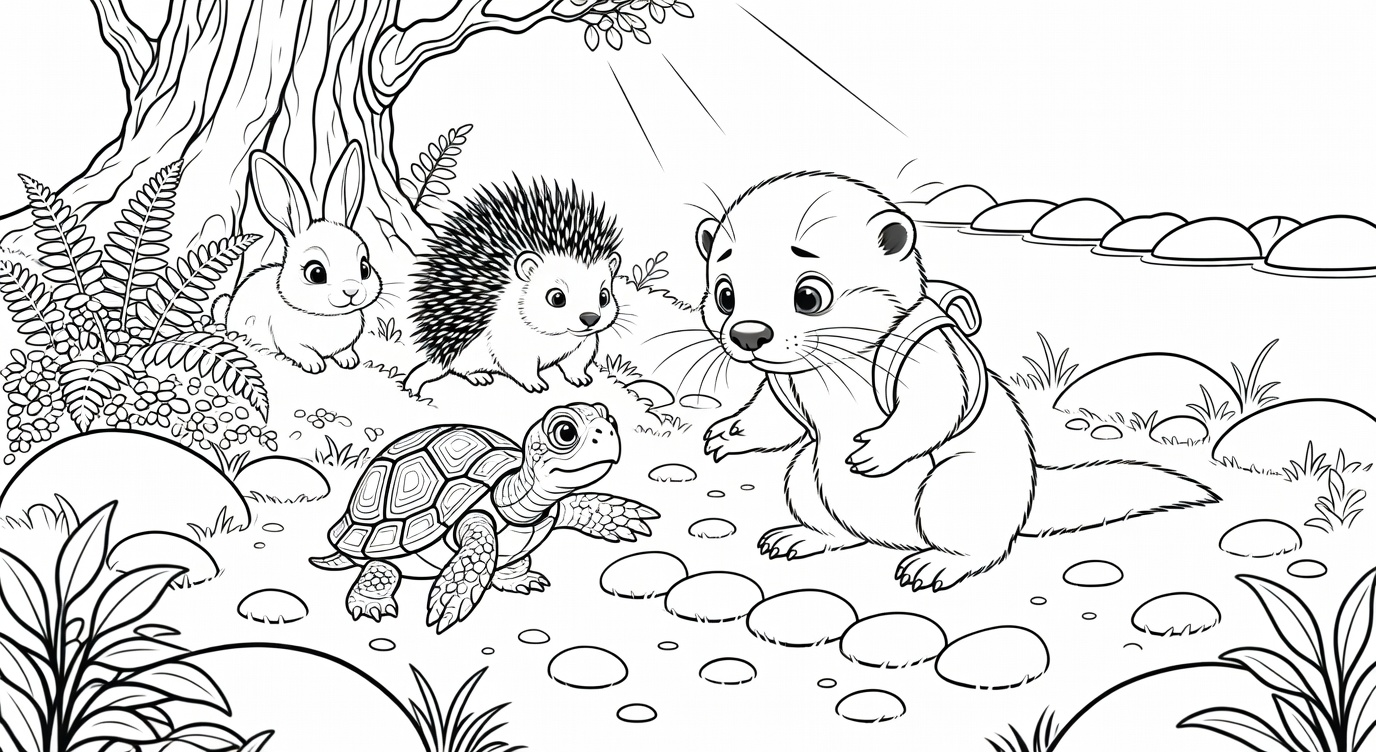 La Aventura de Contar de Otto la Nutria | Cuento Matemático para Dormir para Niños de 3-6 Años preview 2