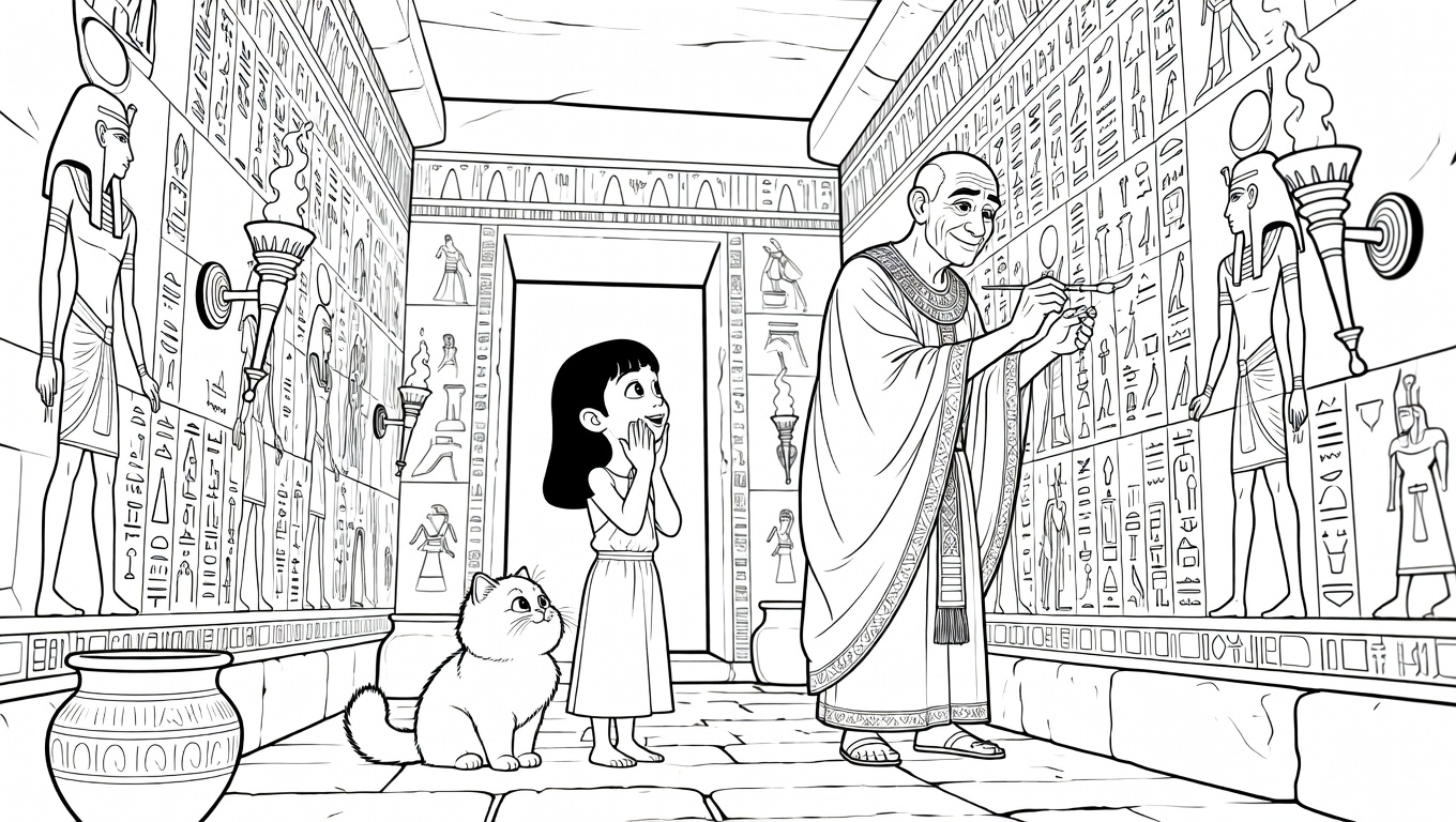 Neffy and the Magic Cat: A Time-Traveling Egyptian Adventure preview 2