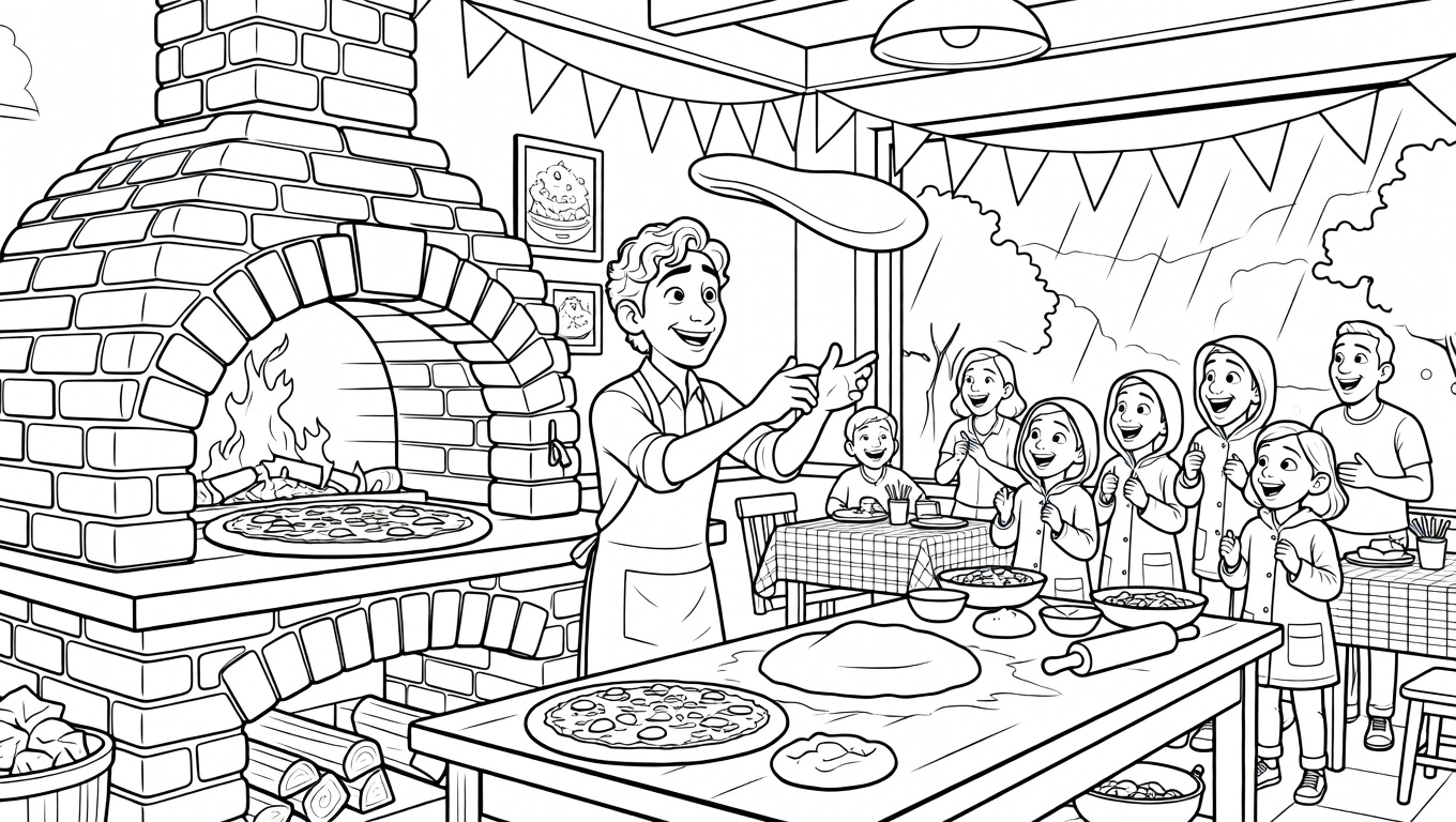 El Chef de Pizza que Cocina con Bondad | Cuento Dulce para Dormir para Niños preview 2