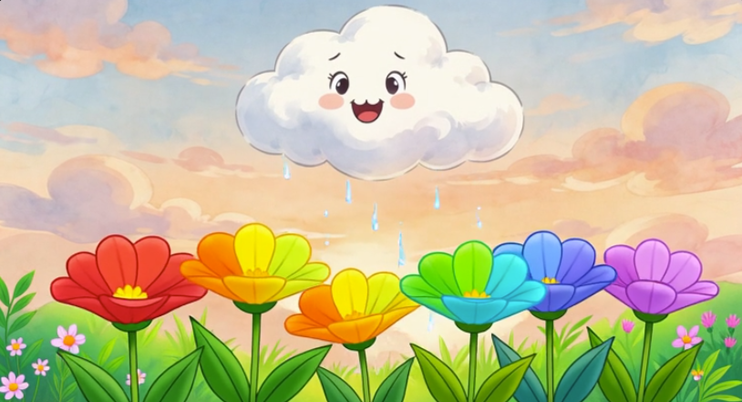 The Little Cloud Who Forgot How to Rain 🌈 Bedtime Story for Kids 3-6