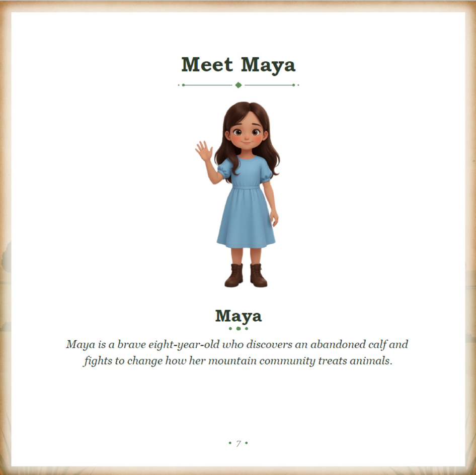 Maya & the Orphan Baby Calf — page 1