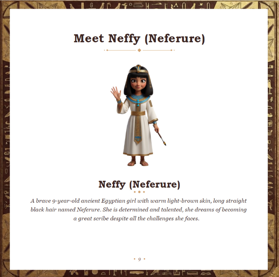 Neffy and the Magic Cat: A Time-Traveling Egyptian Adventure — page 2