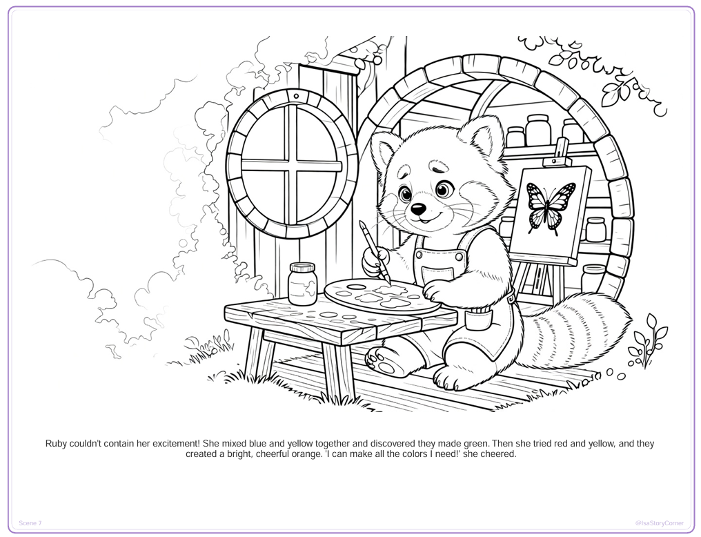 La magia de la mezcla de colores de Ruby Red Panda preview 2
