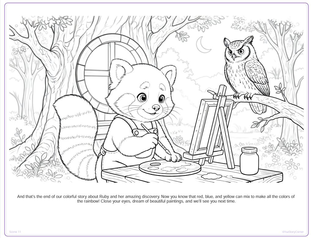 La magia de la mezcla de colores de Ruby Red Panda preview 3